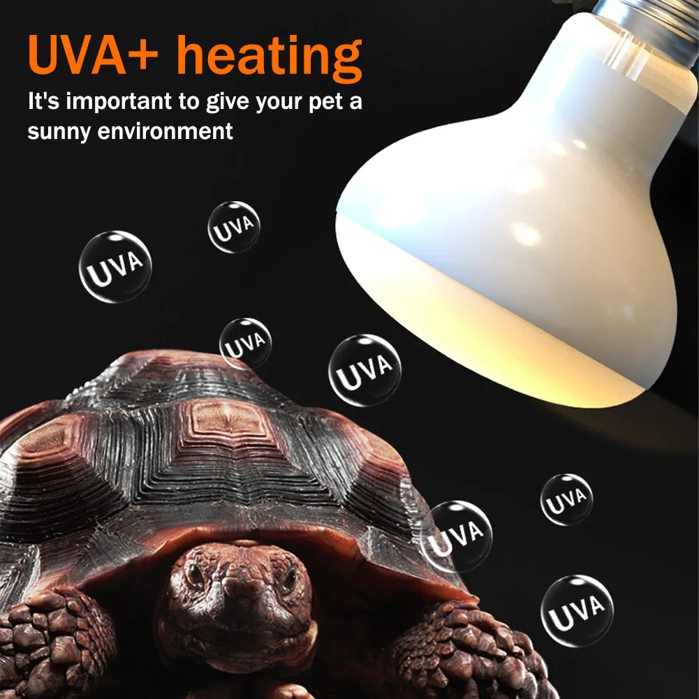 1Pc 25-100W Reptil Wärme Lampen UVA Tageslicht Sonnen Spot