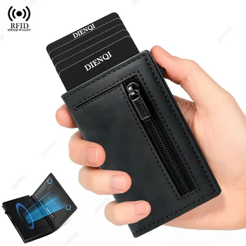 Multi-karten Slot Männer Brieftasche Visitenkarte Halter Mode Falten Große-kapazität Geldbörse PU Leder