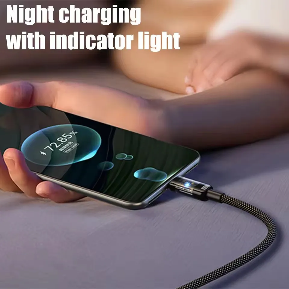 USB-C Ladekabel 240 W, Nylon, mit LED-Wattanzeige – Bild 6