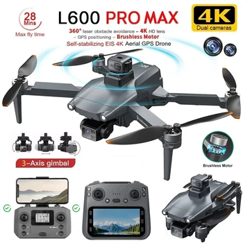 L600 Pro MAX 4K Professionelle Drohne Mit 8K HD Kamera 3-Achsen Gimbal GPS Eders Hindernis Vermeidung 5G WIFI