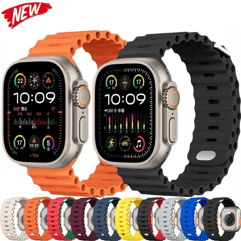 Ozeanarmband für Apple Watch Ultra 2 Band 49 mm 9 8 7 45 mm