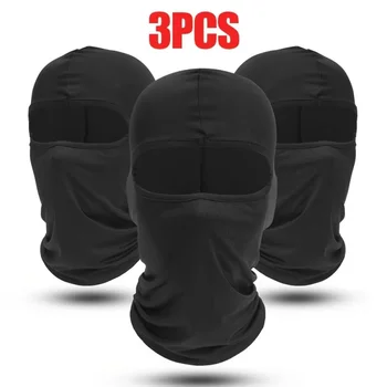 Skimaske für Herren, Vollgesichtsmaske, Balaclava, Schwarze Skimasken mit Nackenschutz
