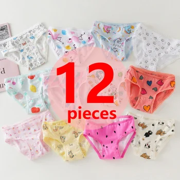 Baumwolle Höschen Mädchen Kinder Kurze Slips Kinder Unterwäsche Kind Cartoon Print Shorts Unterhosen spitze