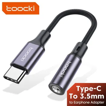 Toocki usb typ c 3,5 buchse kopfhörer adapter usb c auf 3,5mm kopfhörer aux audio kabel für huawei p30 xiaomi