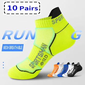 10 Paar Socken Herren Sommer Mann kurze Socken atmungsaktive Söckchen Baumwolle Sportsocken schwarz dünn