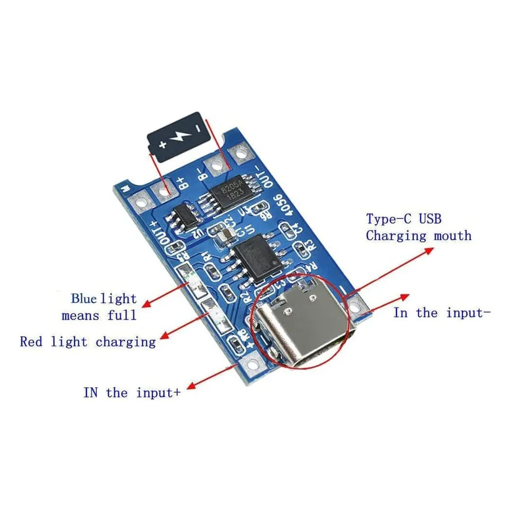 1/20 Stück Typ-C/Micro/Mini USB 5V 1A 18650 TP4056 – Bild 5