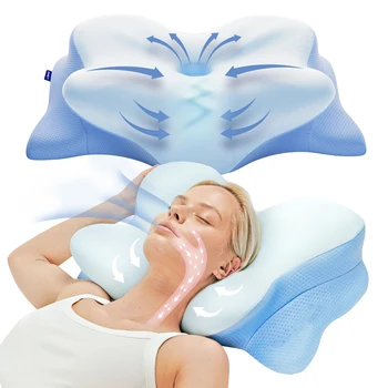 Nackenkissen zur Schmerzlinderung, Ergonomisches Nackenkissen zum Schlafen, Kontur-Seitenschläferkissen