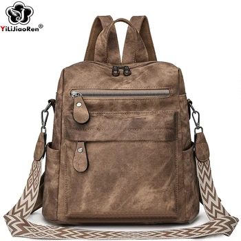 Mode Rucksäcke Frauen Schulter Tasche Große Reise Rucksack Damen Daypacks Große Schule Taschen Leder Rucksäcke