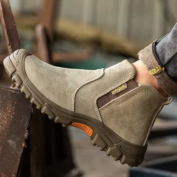 Wasserdichte Arbeitsstiefel Sicherheitsschuhe mit Composite-Zehenkappe für Herren, Bruchsicher