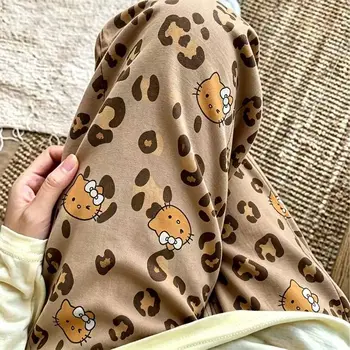 Kawaii HelloKitty Sommer-Schlafhose für Damen, Einheitsgröße, leicht, hautfreundlich und bequem, unverzichtbar