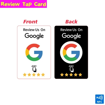 Wiederverwendbare Bewertungs-Tap-Karte für Google-Bewertungen, NFC-Karte Vorder- und Rückseite AB-Seite
