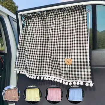 Universal Auto Sonnenschutz Vorhänge Nette Cartoon Bär Auto Styling Hinten Seite Fenster Windschutzscheibe