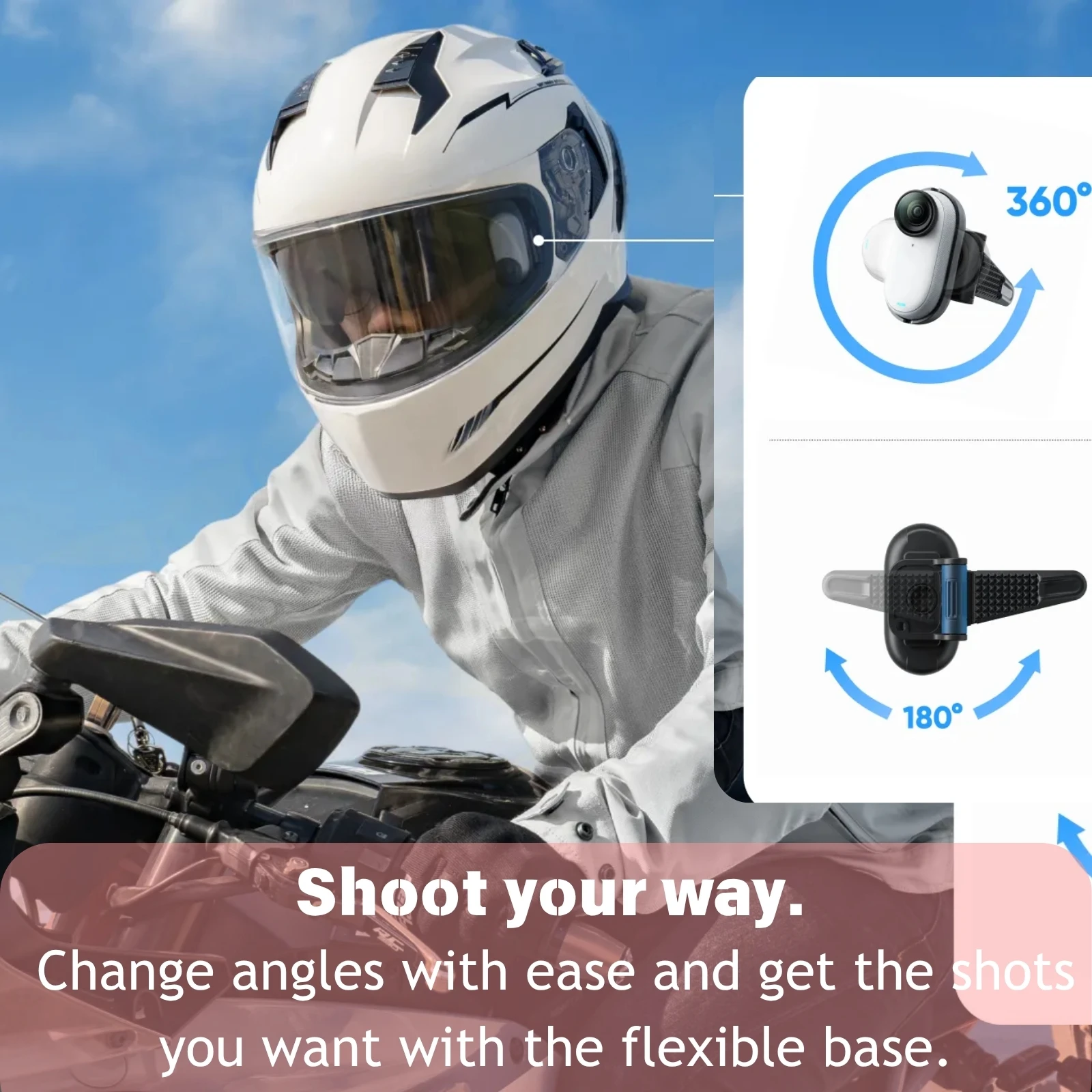 Insta360 GO 3S In-Helm POV Mount Clip Helm Halter Für Insta – Bild 4