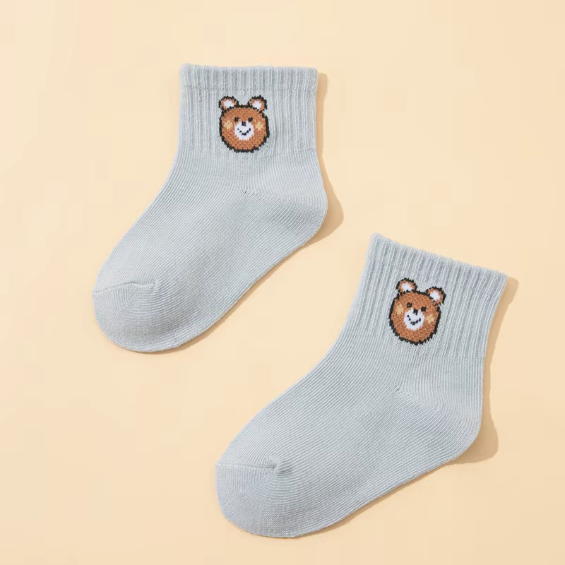 10 Paar süße kleine Bären, lässige, kurze, elastische Socken – Bild 6