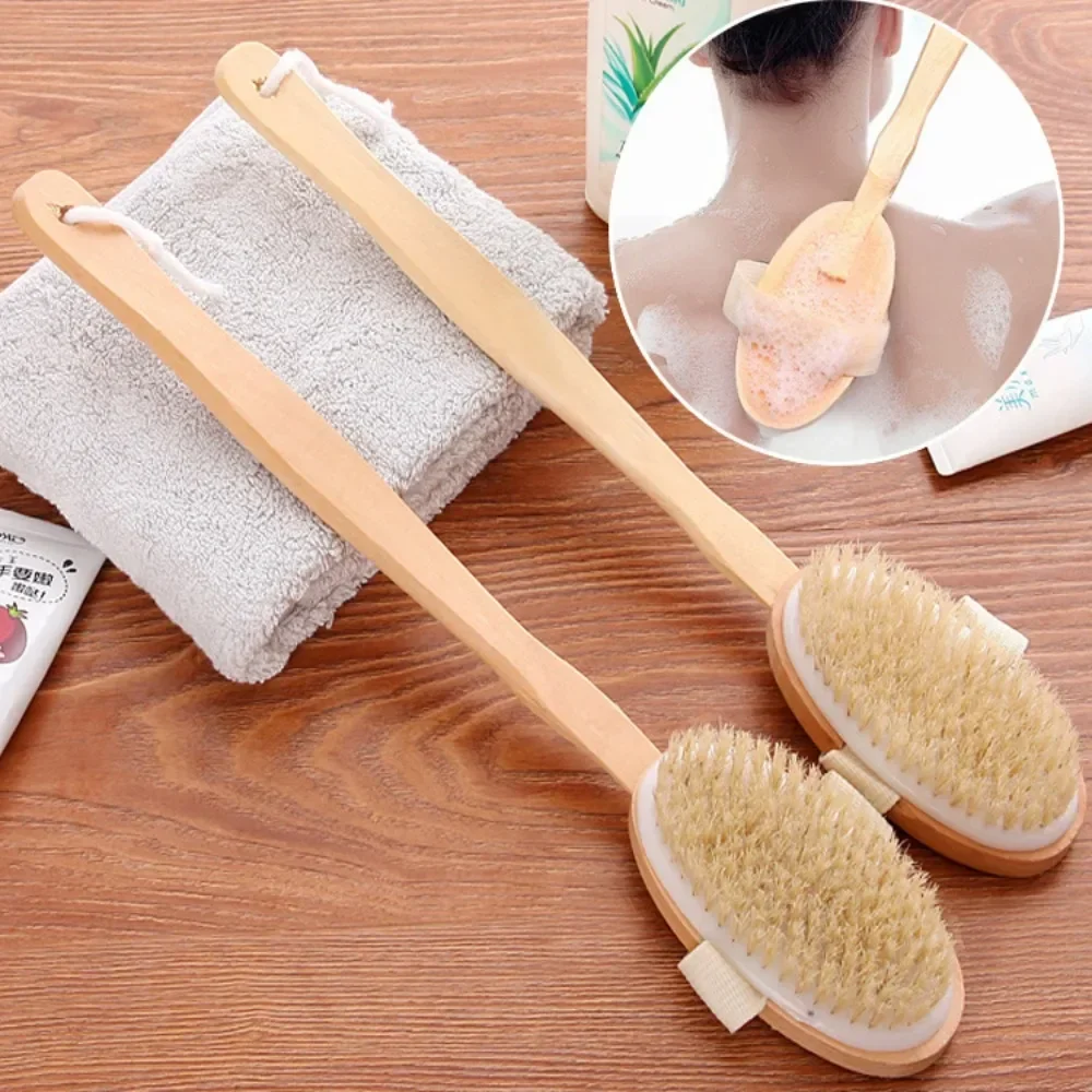 1Pc Holz Abnehmbare Lange Griff Dusche Körper Pinsel Bade – Bild 4