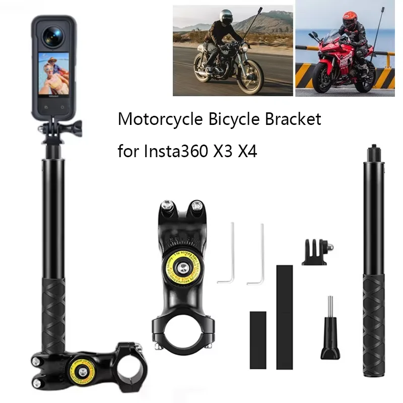 Für Insta360 X3 X4 Motorrad Fahrrad Halterung mit Unsichtbare