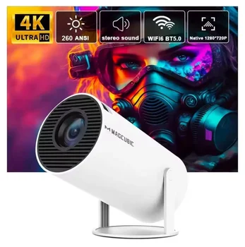 Magcubic HY300 Pro 8K HD Projektor Android14 Dual Wifi6 290ANSI Allwinner H726 BT5.4 Heimkino Outdoor