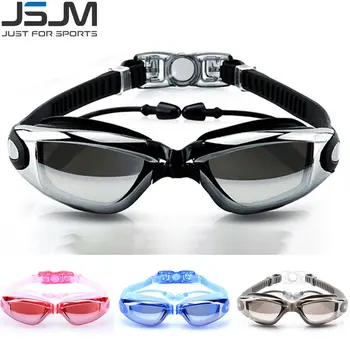 JSJM Professionelle Schwimmbrille für Erwachsene, Antibeschlag-Schwimmbrille, wasserdicht, verstellbar