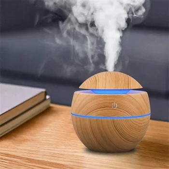 Luftbefeuchter Elektrischer Luft-Aroma-Diffusor Holz Ultraschall-Luftbefeuchter Ätherisches Öl Aromatherapie