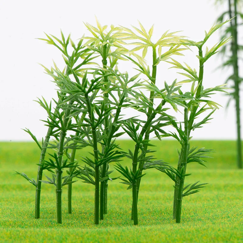 5 Stücke Miniatur Bambus Baum Kunststoff Modell Kit Micro – Bild 3