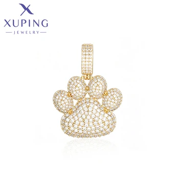 Xuping Schmuck Neuankömmling Modisches Spezialdesign Halskette mit Anhänger in Hellgoldfarbe für Damen