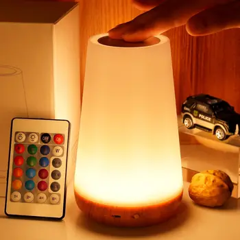 Tisch lampe Nachttisch lampe für Schlafzimmer 13 Farbwechsel Touch Nachtlicht RGB Fernbedienung dimmbar USB