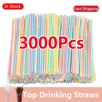Bunte Trinkhalme rietjes Bar Milch Tee Party Hochzeit Küche Home Zubehör Getränke Stroh