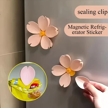 Sakura magnetischer Kühlschrankmagnet-Siegelclip, Blütenblatt-Siegelclip, magnetischer Kühlschrankaufkleber