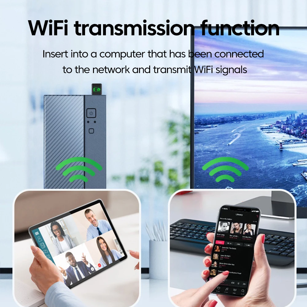 WiFi 6 AX900 Bluetooth 5.4 WiFi USB Adapter Drahtlose – Bild 3