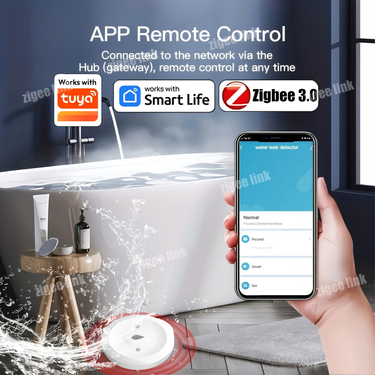 Intelligenter Wasserlecksensor für Tuya ZigBee 3.0 – Bild 3