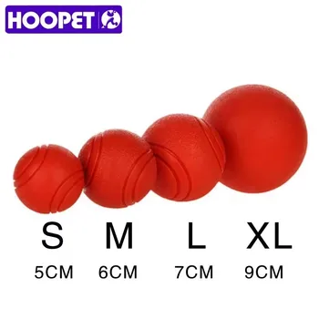 HOOPET Hund Spielzeug Gummi Ball Beißen-resistent Ball Spielzeug für Hunde Welpen Teddy Pitbull Rot Farbe
