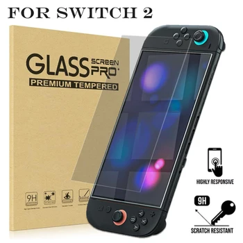 Displayschutzfolie aus gehärtetem Glas für Switch 2, transparent, HD, klar, kratzfest, Displayschutzfolie