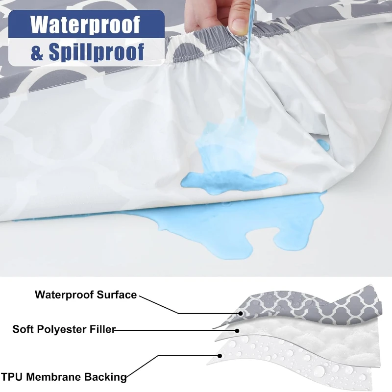 Wasserdichte, winddichte, elastische Tischdecke, waschbare – Bild 4