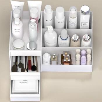 Weiß Neue Schublade Make-Up Lagerung Box Schlafsaal Finishing Kunststoff Regal Kosmetik Hautpflege Dressing