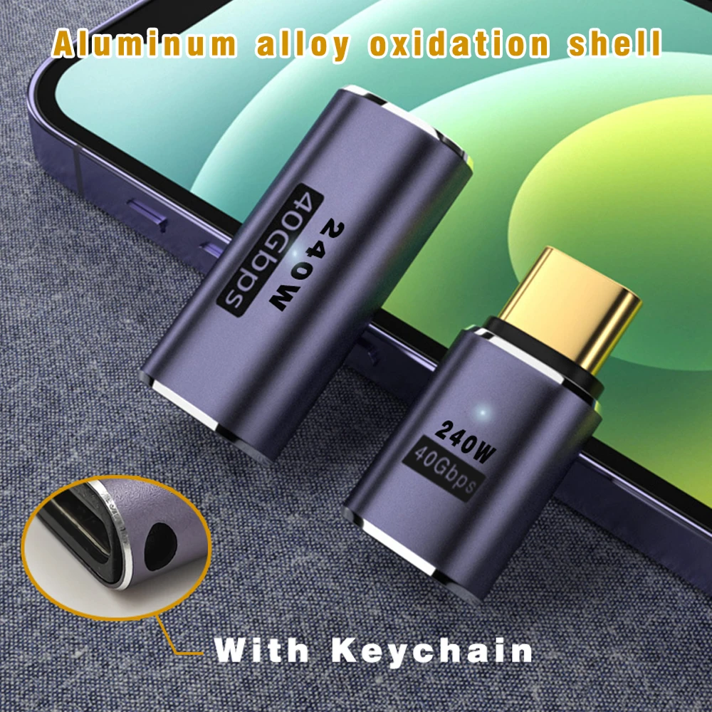 USB4 USB-C Verlängerungsadapter, 40 Gbit/s, Stecker auf Buchse – Bild 4