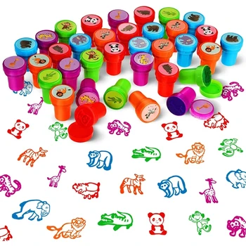 Sortierte Stempel für Selbstfärbestempel, Spielzeugstempel, Smiley-Gesichts-Siegel, Scrapbooking (10 Stück)