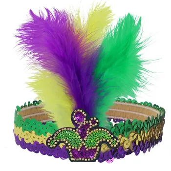 Bunter Feder-Kopfschmuck Bühnendekoration Dekorativer Feder-Kopfschmuck Brasilianischer