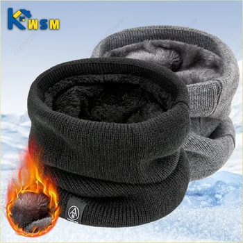 Winter-Halswärmer-Schal, mit Fleece gefüttert, winddicht, Gamasche, weiche Wärmedämmung für Männer und Frauen