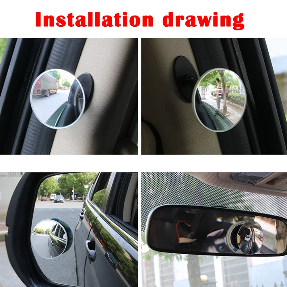 1 Set 5 cm Universal Auto 360 Blind Spot Seite Spiegel Stick – Bild 5