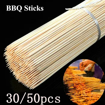 Einweg Holz Grill Grillen Bbq Werkzeuge Kochen Im Freien BBQ Sticks Bambus Spieße Grill Werkzeuge Obst Sticks