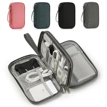 Rosa/Grau/Schwarz/Marineblau Reise Tragbare Digitale Produkt Lagerung Tasche USB Daten Kabel Organizer Headset