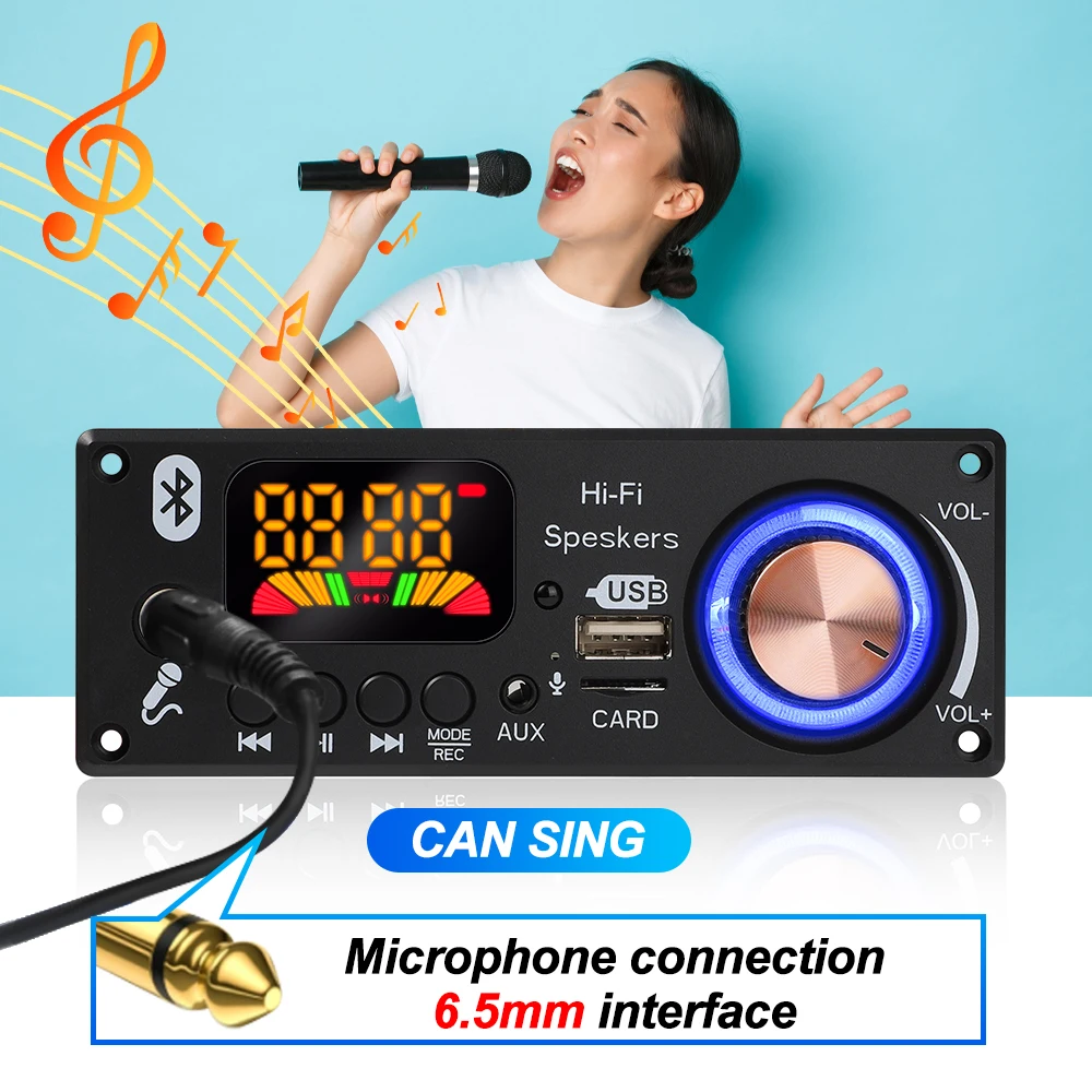 Bluetooth 5.1 MP3 WMA WAV Decoder Board 12V – Bild 3