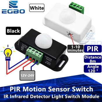 DC 12V 24V 8A Automatische Einstellung PIR Motion Sensor Schalter IR Infrarot Detektor licht Schalter Modul