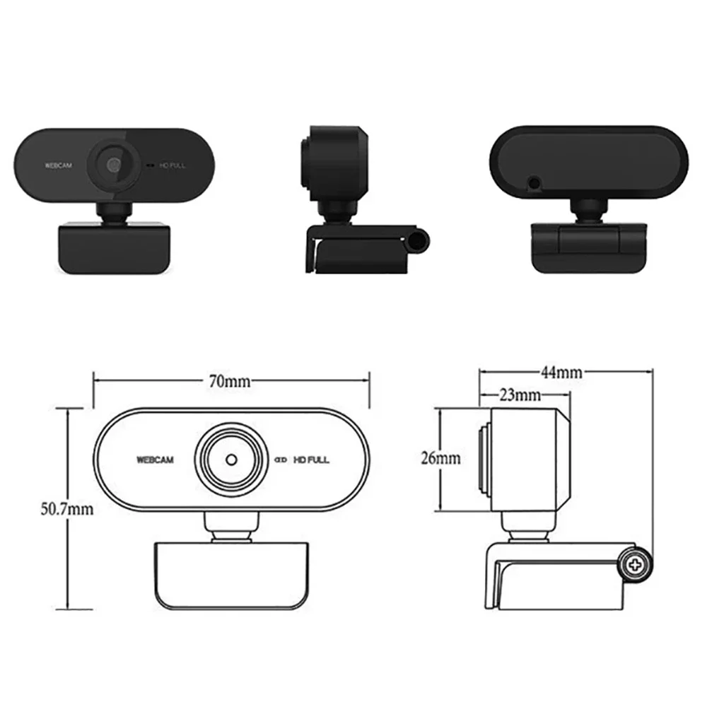 USB-Webcam bis 2K mit Mikrofon und Abdeckung – Bild 6