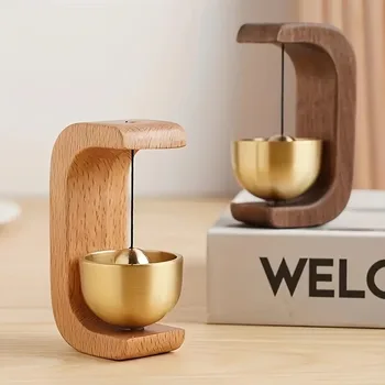 Messing-Türklingel-Erinnerungs-Windspiel mit magnetischer Saugkraft, C-förmiges Geschenk für Einweihungsparty
