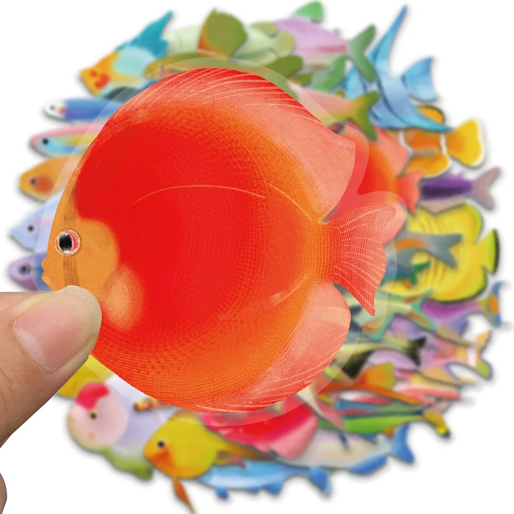 50PCS Fisch Transparente Aufkleber Laptop Aufkleber – Bild 3