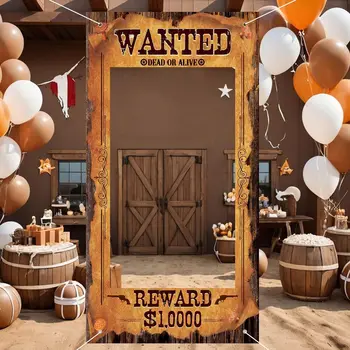 1pc90x180 Cowboy Pferd Photo Booth Foto Rahmen Requisiten West cowboy Kinder Geburtstag Party Dekoration