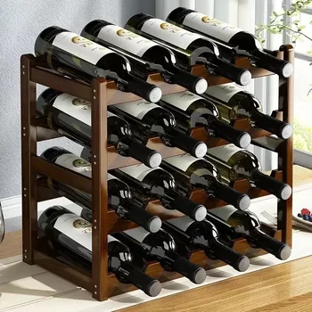 Rotweinregal Dekoration Haushalt Gitter-Weinregal Tisch Kreatives Weinflaschenregal Einfacher Weinschrank