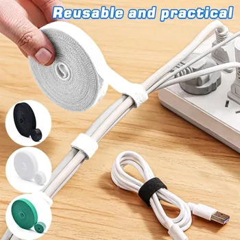 Nylon-Kabelbinder mit Hakenschlaufe, wiederverwendbares Befestigungsband, Kabelbinder, Kabel-Organizer