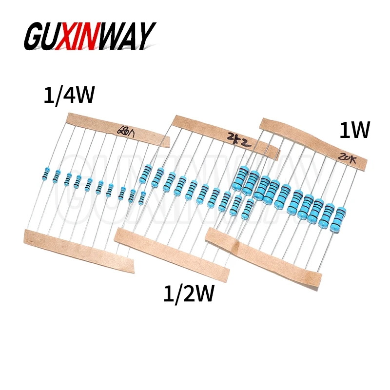 300 Stück 10R-1M Ohm 1/4 W 1/2 W 1 W Widerstandsset 1 % – Bild 2